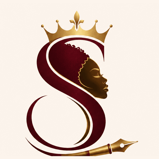 The Sarah Method monogram — a crowned letter S holding a woman’s profile, finished with a pen nib.